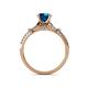 5 - Katelle Desire Blue and White Diamond Engagement Ring 