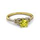 3 - Katelle Desire Yellow and White Diamond Engagement Ring 
