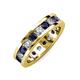 3 - Celina 3.40 mm Round Blue Sapphire and Diamond Eternity Band 
