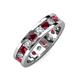 3 - Celina 3.40 mm Round Ruby and Diamond Eternity Band 