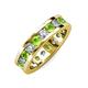 3 - Celina 3.40 mm Round Peridot and Diamond Eternity Band 