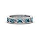 1 - Celina 3.40 mm Round London Blue Topaz and Diamond Eternity Band 