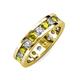 3 - Celina 3.40 mm Round Yellow and White Diamond Eternity Band 