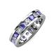 3 - Celina 3.40 mm Round Tanzanite and Diamond Eternity Band 