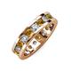 3 - Celina 3.40 mm Round Citrine and Diamond Eternity Band 