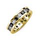3 - Celina 3.40 mm Round Black and White Diamond Eternity Band 