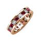 3 - Celina 3.40 mm Round Ruby and Diamond Eternity Band 