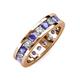 3 - Celina 3.40 mm Round Tanzanite and Diamond Eternity Band 