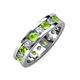 3 - Celina 3.40 mm Round Peridot and Diamond Eternity Band 