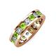 3 - Celina 3.40 mm Round Peridot and Diamond Eternity Band 