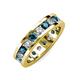 3 - Celina 3.40 mm Round Blue and White Diamond Eternity Band 