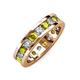 3 - Celina 3.40 mm Round Yellow and White Diamond Eternity Band 