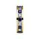 5 - Celina 3.40 mm Round Blue Sapphire and Diamond Eternity Band 