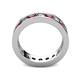 4 - Celina 3.40 mm Round Ruby and Diamond Eternity Band 