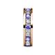 5 - Celina 3.40 mm Round Tanzanite and Diamond Eternity Band 