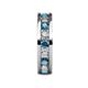 5 - Celina 3.40 mm Round London Blue Topaz and Diamond Eternity Band 