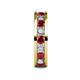 5 - Celina 3.40 mm Round Ruby and Diamond Eternity Band 