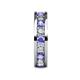 5 - Celina 3.40 mm Round Tanzanite and Diamond Eternity Band 