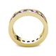 4 - Celina 3.40 mm Round Amethyst and Diamond Eternity Band 