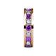 5 - Celina 3.40 mm Round Amethyst and Diamond Eternity Band 