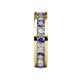5 - Celina 3.40 mm Round Iolite and Diamond Eternity Band 