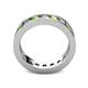 4 - Celina 3.40 mm Round Peridot and Diamond Eternity Band 