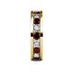 5 - Celina 3.40 mm Round Red Garnet and Diamond Eternity Band 