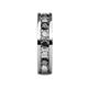 5 - Celina 3.40 mm Round Black and White Diamond Eternity Band 