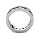 4 - Celina 3.40 mm Round Blue Sapphire and Diamond Eternity Band 