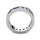 4 - Celina 3.40 mm Round Tanzanite and Diamond Eternity Band 