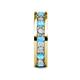 5 - Celina 3.40 mm Round Blue Topaz and Diamond Eternity Band 