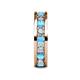 5 - Celina 3.40 mm Round Blue Topaz and Diamond Eternity Band 