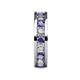 5 - Celina 3.40 mm Round Iolite and Diamond Eternity Band 
