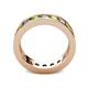 4 - Celina 3.40 mm Round Peridot and Diamond Eternity Band 