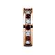 5 - Celina 3.40 mm Round Red Garnet and Diamond Eternity Band 