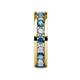 5 - Celina 3.40 mm Round London Blue Topaz and Diamond Eternity Band 