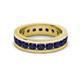 3 - Celina 3.40 mm Round Blue Sapphire Eternity Band 