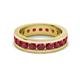 3 - Celina 3.40 mm Round Ruby Eternity Band 