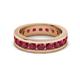 3 - Celina 3.40 mm Round Ruby Eternity Band 
