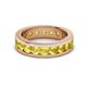 3 - Celina 3.40 mm Round Yellow Sapphire Eternity Band 