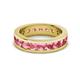 3 - Celina 3.40 mm Round Pink Tourmaline Eternity Band 