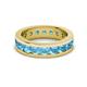 3 - Celina 3.40 mm Round Blue Topaz Eternity Band 