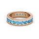 3 - Celina 3.40 mm Round Blue Topaz Eternity Band 