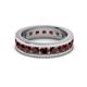 3 - Celina 3.40 mm Round Red Garnet Eternity Band 