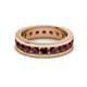 3 - Celina 3.40 mm Round Red Garnet Eternity Band 