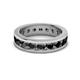 3 - Celina 3.40 mm Round Black Diamond Eternity Band 