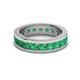 3 - Celina 3.40 mm Round Emerald Eternity Band 