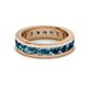 3 - Celina 3.40 mm Round Blue Diamond Eternity Band 