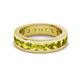 3 - Celina 3.40 mm Round Yellow Diamond Eternity Band 