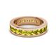3 - Celina 3.40 mm Round Yellow Diamond Eternity Band 